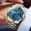 Armbandsur JSDUN 8957 STARRY Sky Moon Fas Mechanical Watch for Men Roman Scale Auto Date Man Watches Waterproof Luminous Wrist