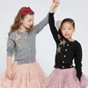 Clothing Sets Girls Suit Spring Longs Sleeve O-neck Sweater Patchwork Tutu Skirts Two Piece Children Casual Cute Sweet Set Kids Clothes