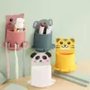 Bath Accessory Set Cartoon Animal Toothbrush Holder Bathroom Accessories Toothpaste Wall Suction Storage Container Organizer