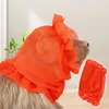 犬のアパレルイヤーマフ通気性4色ペット耳カバー冬の風の帽子メッシュクロスヘッドスリーブアクセサリー