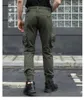 Calça de algodão de algodão de algodão Tactical Homem Treinamento para Caminhadas ao ar livre Treinamento urbano Combate as calças casuais retas macho