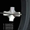Verktyg Mini Bicycle Spoke Wrench Steel Bike Wheel Rim 4 Way Spanner Bicycle Spoke Nipple Nyckel Justera Reparationsverktyg Bike Accessories