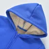 Truien unisex winter fleece hoodies voor jongens sweatshirt casual dikker warme kinderen ritssluiting jas tops 8 9 10 12 jaar meisjes kleding cotumes