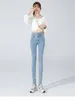 Frauen Jeans Skinny Bleistift Frauen vier Knöpfe Vintage High Taille Slim Stretch Jeanshose enge Hosen 2024