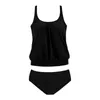 Kadın Mayo İki Arka Strappy Women Swimdress Parça Tahta Şortları Yüzmek İçin 3 Mayo ile Set 3 Mayo Takım