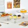 Dijkartikelen Sets Dessert Tray Transparant Fruit Modern Style Crystal Glass Plate Fruit Serveer container Cake Pan