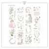 Wrap ghat vintage gratitudine inverno floreale Girl Washi Piet nastro per piantatrici che produce un piano di scrapbooking fai -da -te adesivo decorativo