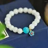 Strand Hetian Jade Round 10mm witte kralen gecombineerd met Amazonite Multi-Treasure Bracelet 9468#