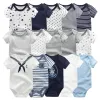One-Pieces 2023 Unisex 5PCS Baby Girl Clothes Cotton Bodysuits Newborn Baby Boy Clothes Cartoon Print Girls Baby Clothing Ropa Bebe