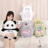 الوسائد A Plushie Bag Pudding Toys Kawaii Donut Bag Mini Puff Balls French Fries Cookies Dolls Biscuit Snacks Food Palow for Friends