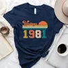 T-shirts féminins 2024 Vintage Limited Edition Black Women Retro Retro Summer Fashion Birthday Party Tshirt Ladies Top