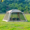 テントとシェルター屋外キャンプ蚊帳6-15人雨プルーフシルバー接着剤日焼け止めビーチピクニックサンシェードキャノピー機器