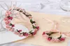 Flower Hand Band Zomer Bandbloemen Haarband Boheemse jurk Bruidsmeisje Krans Leid de rol Haarband Handkleding Wedding 5970997