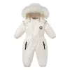 One-pièces Newobrn Vêtements Hiver Baby Rompères pour les bébés filles garçons Coton chaud à capuche à saut sauthes pour enfants 25T TZ489