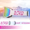 Lunettes d'exp vision des lunettes de ski snowboard pour hommes femmes, otg anti-brouillard UV Protection Snow Ggggles