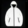 Trench Coats Men's Automne Spring Windbreaker Mens Full Reflective Vestes Men Hop Hop Rainwear Streetwear Night Shiny