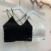 Dames strakke sexy korset crop top tank crossbandage strapless spaghetti riem logo ontwerper