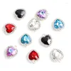 Afitos 10pcs European Peach Heart Rhinestones Princess Style Jewelhings Encontros de colar Diy Brincos Acessórios