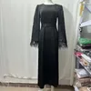 Ropa étnica eid musulmán abaya dubai marruecos marruecos túnicas pavo a pavo vestidos de satén kaftan modestos elegantes mujeres redondeadas manga larga