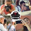 Kamerapåse Tillbehör Fashion Professional Camera Bag Waterproof Digital Shoulder Bag Vide Camera fodral för lins Canon Nikon Pouch