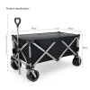 Outils Outils extérieurs durables: 160L Capacité Camping Canda Storage avec armature en acier en carbone et chariot de camping à chargement de 200 kg