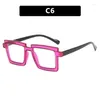 Zonnebrillen Fashion Square TR90 Anti-blauwe lichtglazen Women 2024 Retro-bril Frame Computer Eyewear Optisch spektakel Vrouwelijke oculo's