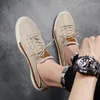 Casual Shoes Fashion High Quality Men Leather Low Top bekväm Senior Sneakers Shoe Luxury Oxford Soft Sole Outdoor