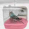 Autres fournitures d'oiseaux en cage de baignade de baignade à perroquet suspendues à petite cage parakets