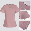 Scrubs Mundurs Women Scrub Tops Joggers Pielęgniarka Szpital Dental Clinic Beauty Salon Spa Clohtes 240418