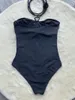 Flores de banho de banho feminina Black 3D Monokini de maiô para mulheres 2024 Sexy Off Ombro Hollow Out Bathing Suiting