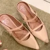 Cinture di scarpe casual per donne puntate dita dei piedi tacchi piatti cinghia frontale femmina phe pelle zapatos mujer linee di cucitura solide chassure femme