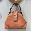 Omuz çantaları retro nakış lüks el çantaları kadın tasarımcı 2024 yaz Çin tarzı alışveriş el çantası bayan deri çiçek çantası