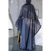 Ethnic Clothing Freading koronkowe sukienki dla kobiet otwarte Abaya Dubai Turcja Kaftan Muzułmański Kardigan Abayas Caftan Islam Ubrania