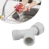Bathroom Sink Faucets Overflow Pipe Y Splitter Joiner Tee Connector Y-type Double Inlet Adapter Anti - Sewer Fittings