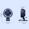 Outros aparelhos USB Mini Wind Power Handheld Clamp Fan de 3 velocidades Fan Fan Fan portátil Estudante de resfriamento e ventilação Ventilador J240423