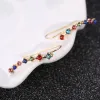 Kolczyki Nowy mody kryształowy kryształowe ucha mankiet kolczyki klipsek dla kobiet akcesoria biżuterii kobiety