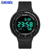 Watches SMAEL Fashion Watches Men Digital Watch Black Sport Watch Mens Waterproof Auto Date Chrono Alarm Military Electronic Clock Man