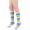 Леггинсы европейские и американские детские чулки, носки Overtheknee, красочные полосатые перчатки, цветовые детские носки