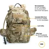 Taschen Akmax Adventure 48H Militär Rucksack Molle Tactical Sturmpaket mit Hydratation 3L Blase