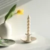 Mum tutucular açık parti tutucu doğum günü tepsisi tealight düğün dekor masa seramik küçük dikey bougheoir ev