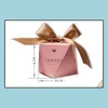 Creative Gift X Wrap 50 Pink Diamond Style Wedding Favors Candy Boxes Bomboniera Sachet Sugar Chocolate Box Party Supplies Thanks Gi Dhoty