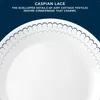 Miski 18 -częściowy zestaw naczyń stołowych - usługa dla 6 lekkich okrągłych płyt i mikrofalowej zmywarki Safe Caspian