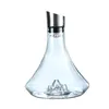 High Grade Guanshan Style Decanter Borosilicate Glass Wine Bottle Dispenser Snow Mountain Shape 1800ml Red 240409