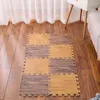 Tapis imitation motif de plancher en bois eva mousse puzzle tapage bébé jeu chambre à coucher de serrure doux tapis gamin de tapis rampant décor de tapis