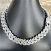 Pass Diamond Tester Hip Hop Jewelry Silver 925 ketting VVS Moissanite vaste Iced Out Cuban Link Chain