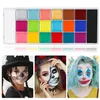 Pintura corporal cara pintura de pintura de carrocería paleta de pintura cosmética paleta de pintura facial pigmento para maquillaje de halloween navidad de vestir juego D240424