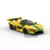 Blocks Moc McLaren P1 GTR Rennsportwagen Fahrzeuggeschwindigkeits -Meister Rennfahrer Bausteine Brick Creative Garage Toys für Jungen