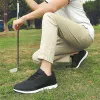 Chaussures de golf professionnelles pour hommes et femmes, chaussures de l'herbe non glissantes, chaussures de sport de golf, chaussures d'entraînement de golf pour hommes gris blancs