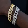 Hip Hop Iced Out Zircon Cuban Link Chain Bling Jewelry 925 Colliers pour hommes en argent sterling