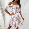 Casual Dresses Fashion Ins Print Chiffon Sling Dress Floral Strap Sun